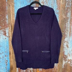 Hampshire Studio Navy Blue Acrylic Sweater Size XL